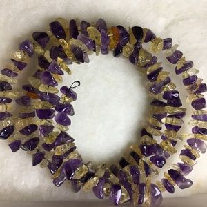 Amethyst and Citrine Wrap Bracelet